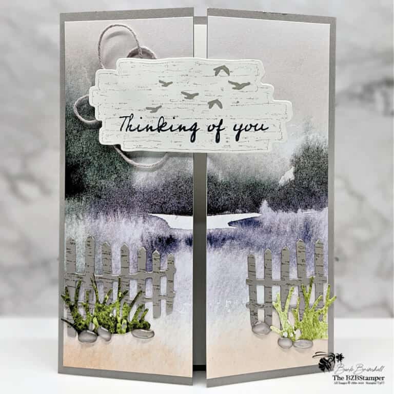 Beautiful Gate Fold Card using the On The Horizon Bundle