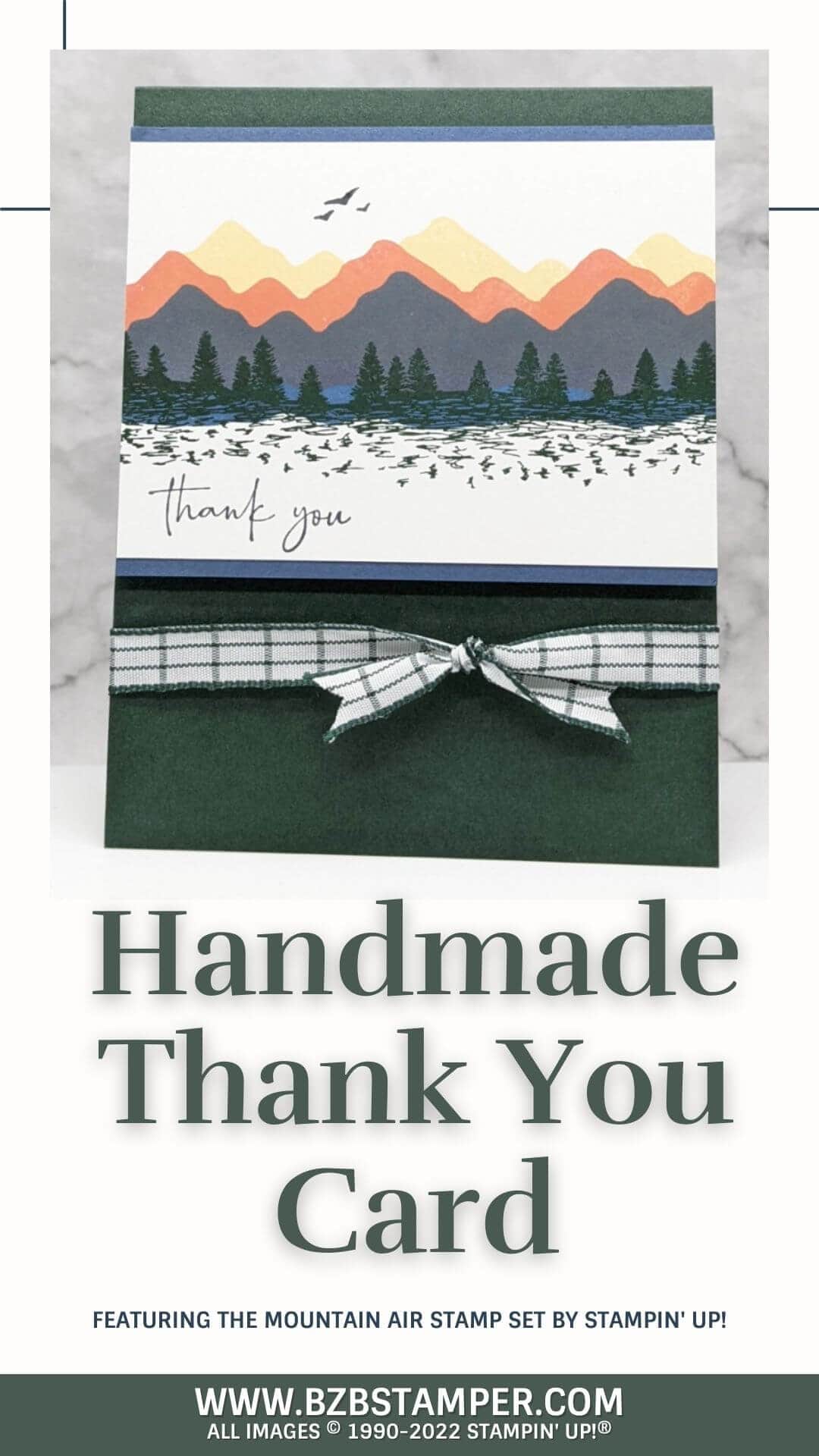 Masculine Thank You Card - Barb Brimhall, The BZBStamper