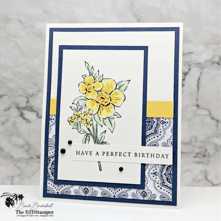 Elegant Handmade Happy Birthday Card
