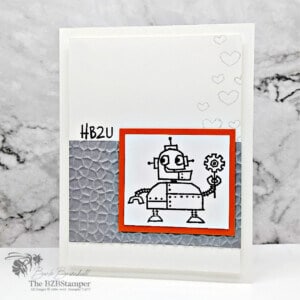 Handmade card with robot image