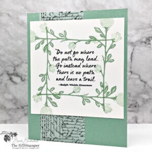 Simple 5 Minute DIY Greeting Card using Stampin' Up! Wildflower Path Stamp Set in Green and Black