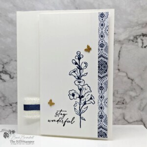 Easy 5 Minute Card in Navy Blue