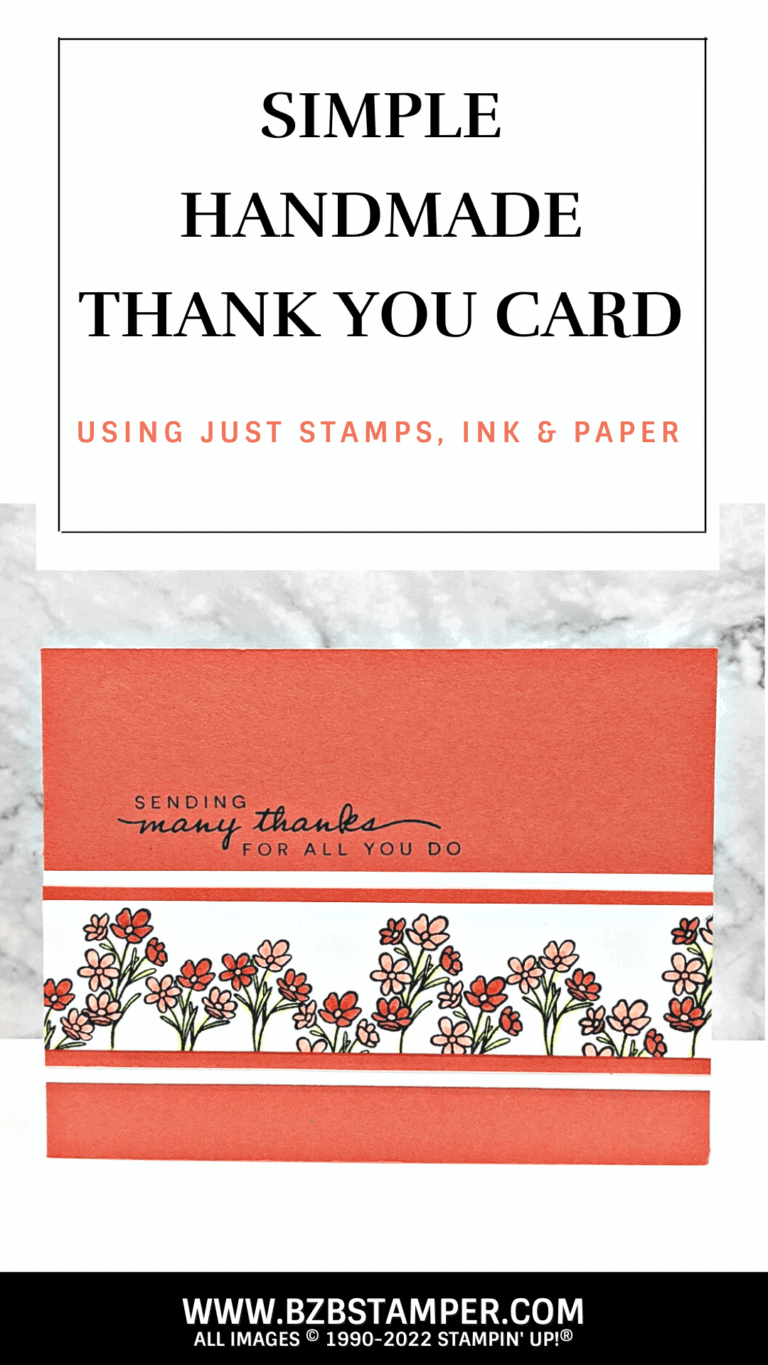 Simple Handmade Thank You Card - Barb Brimhall, The BZBStamper