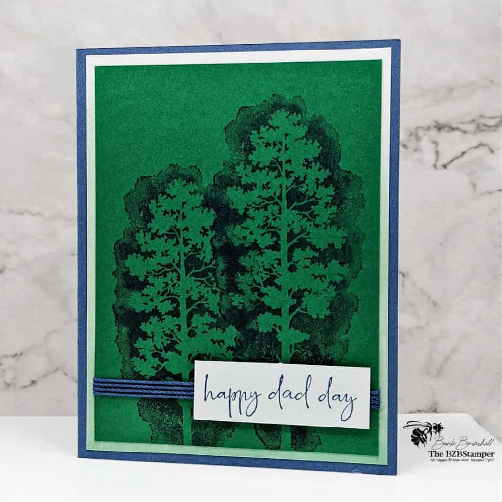quick and easy Father's Day Card in Navy and Green