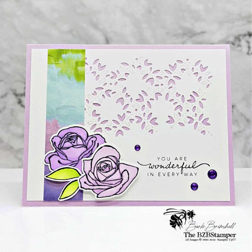 Puprle card using the Happiness Abounds Bundle by Stampin' Up!