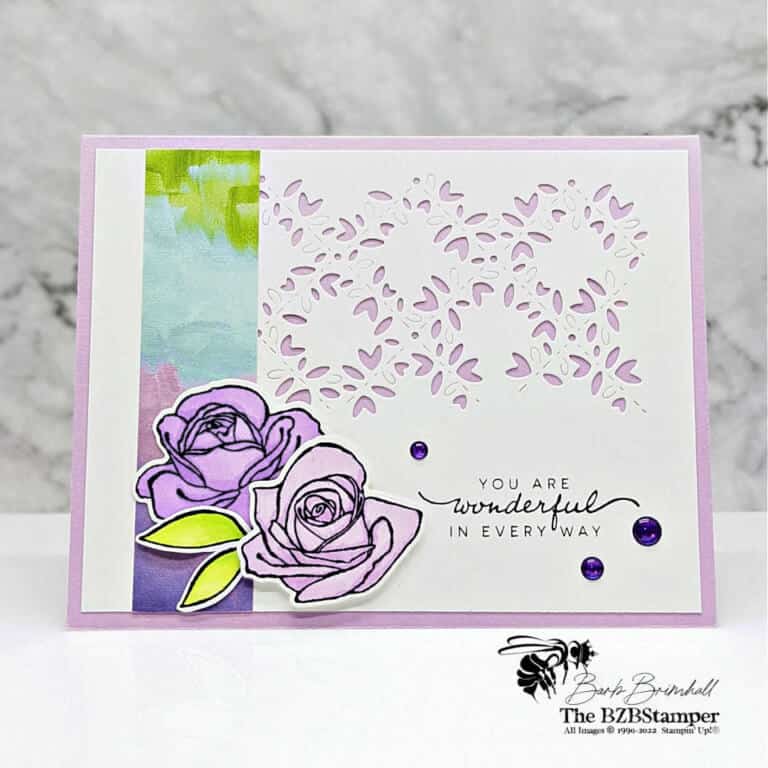 Puprle card using the Happiness Abounds Bundle by Stampin' Up!