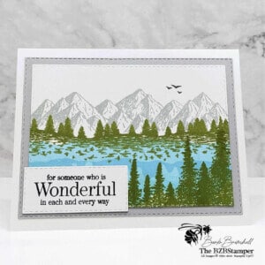 Nature Scene handmade greeting card using Mountain Air Stamp Set