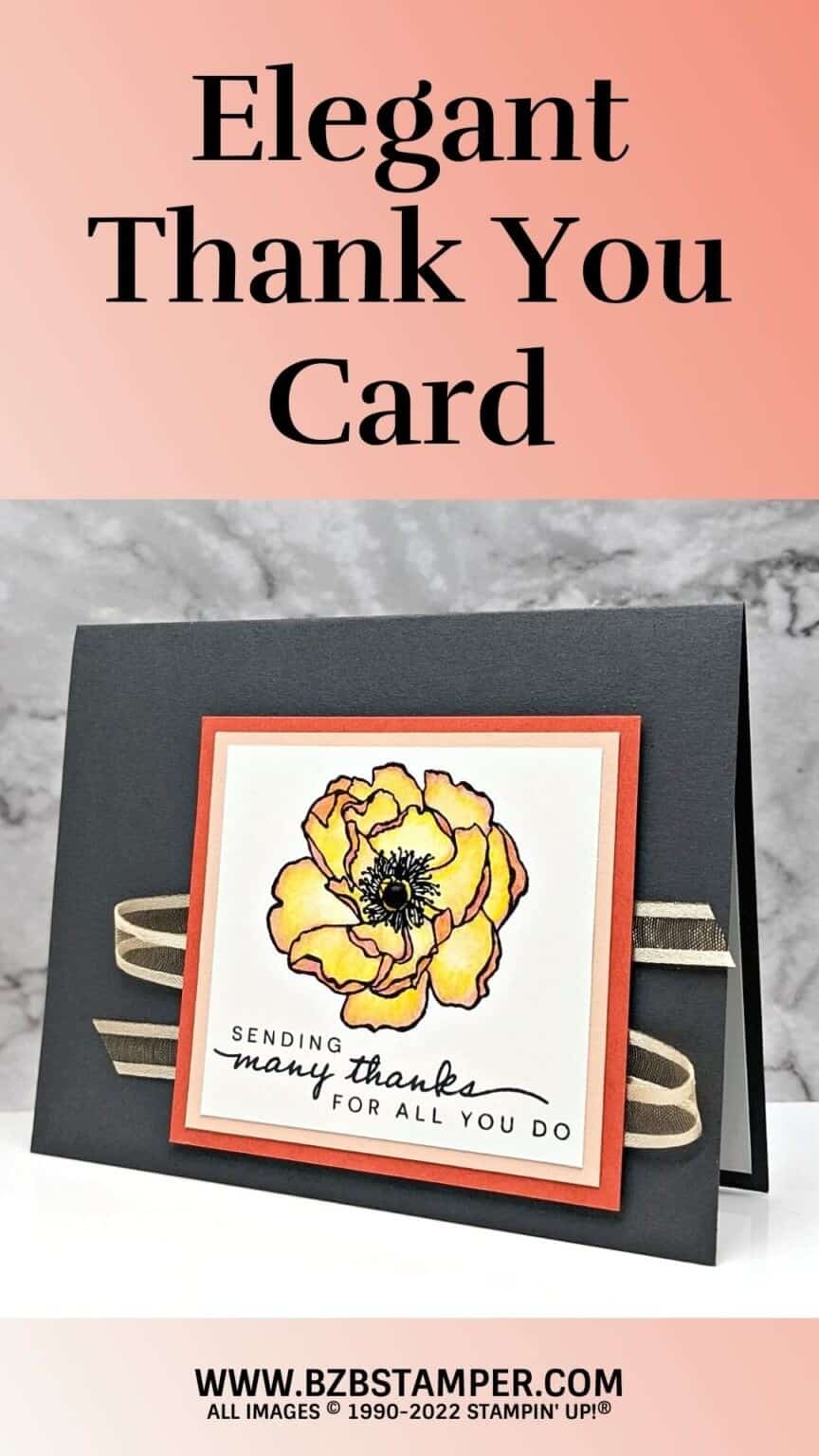 Happiness Abounds Thank You Card - Barb Brimhall, The BZBStamper