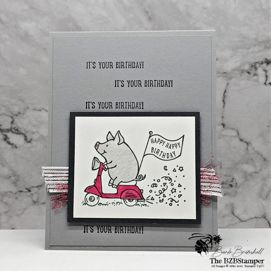 Cute Little Piggy Birthday Card