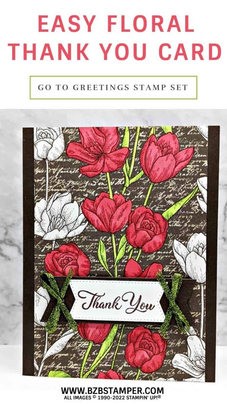 Handmade Thank You Greeting Card - Barb Brimhall, The BZBStamper