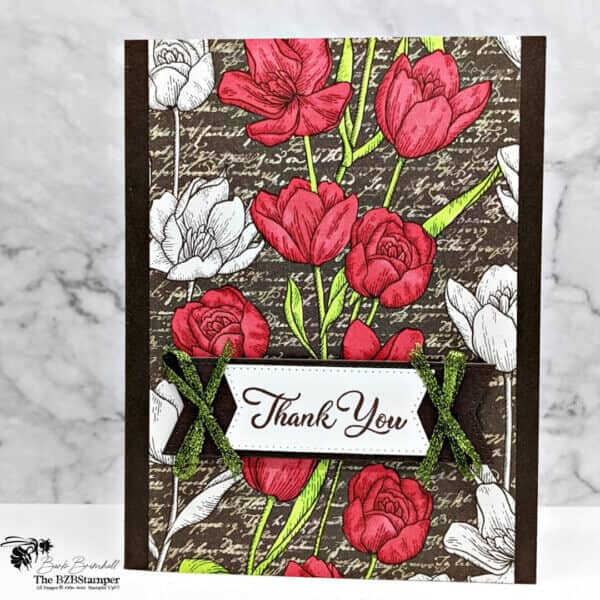 Handmade Thank You Greeting Card | Barb Brimhall, The BZBStamper