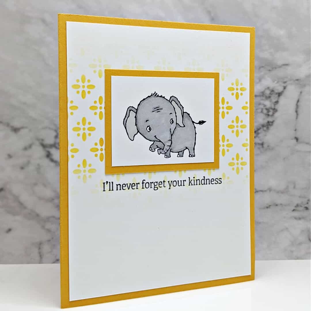 Make The Cute Elephant Thank You Card