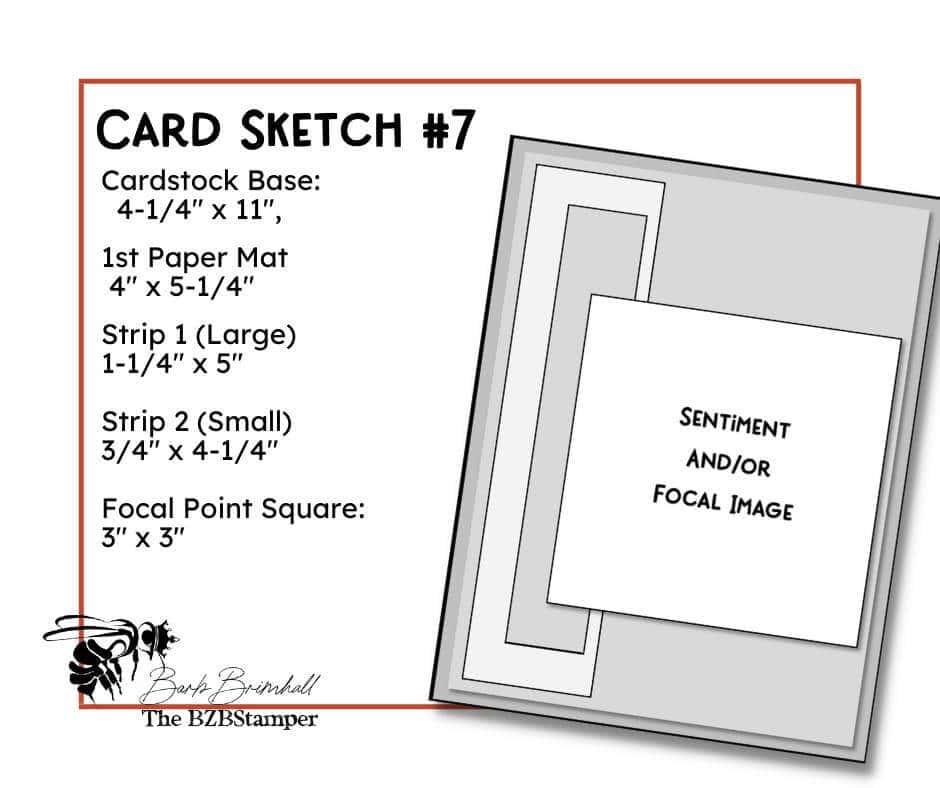 Image of a cardsketch idea which is used to create simple handmade greeting cards
