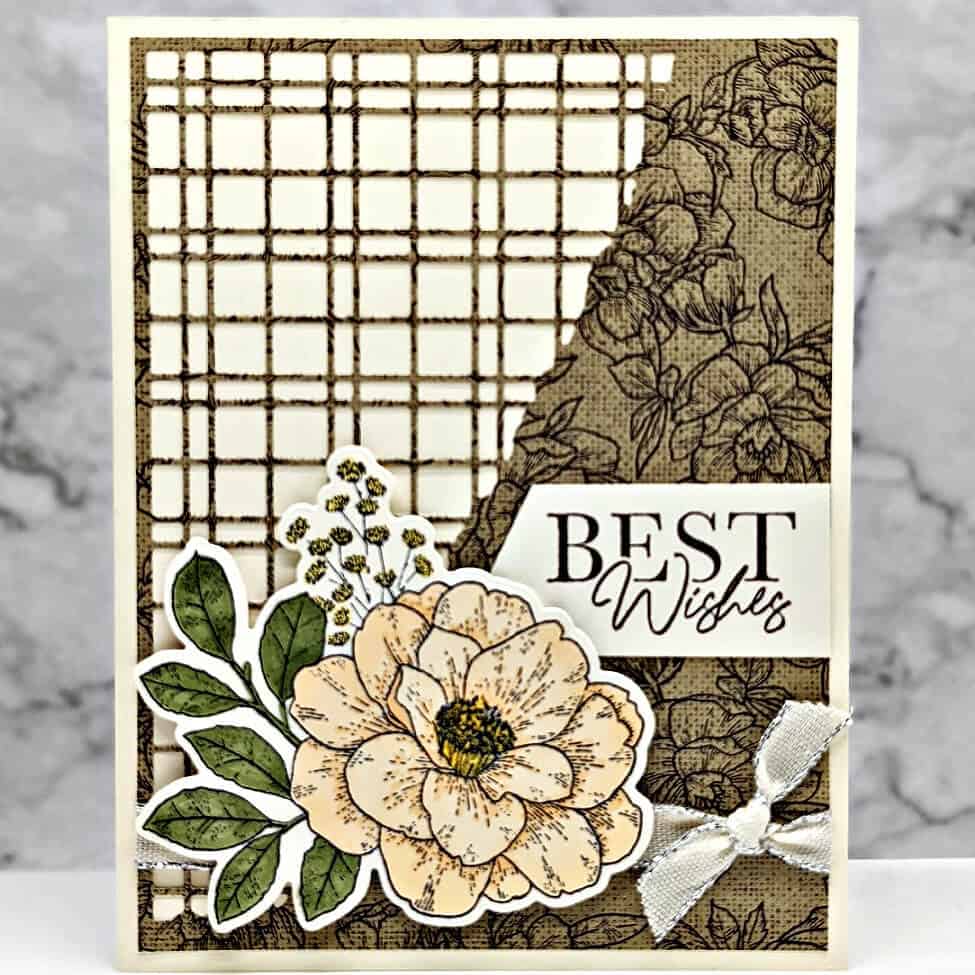 Handmade greeting card featuring a rose, using Stampin' Up! products

