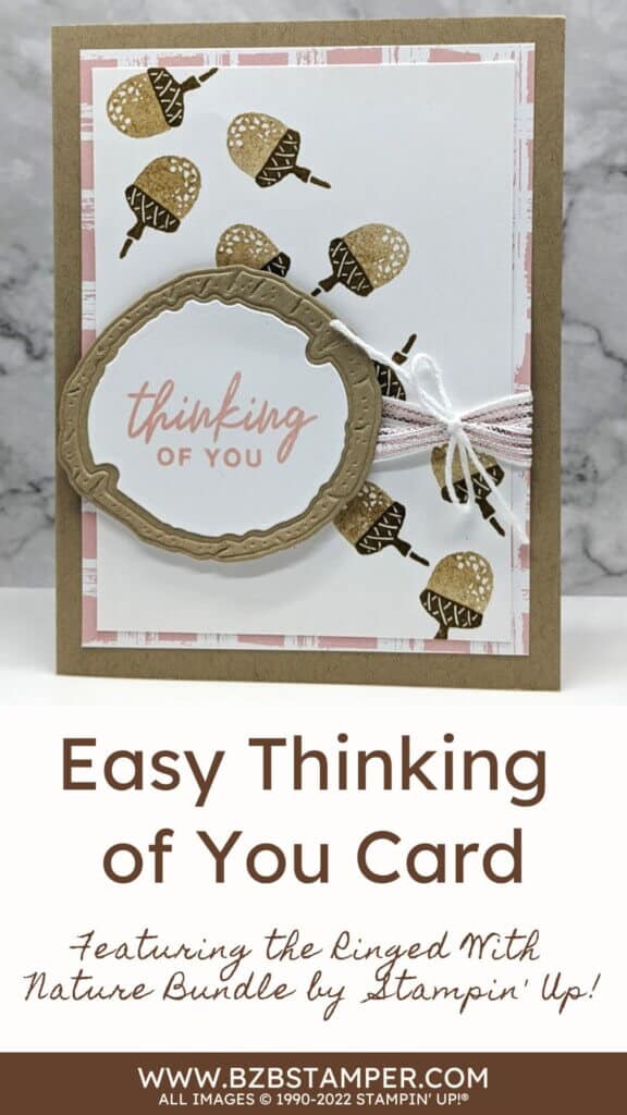 Thinking of You Card featuring acorns