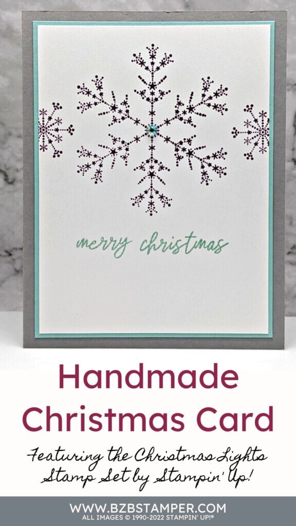 Handmade Christmas Card featuring Snowflakes