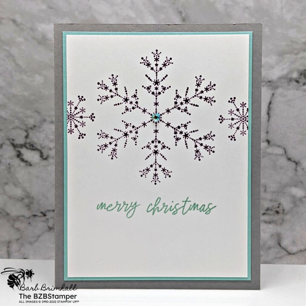 Handmade Christmas Card featuring Snowflakes You Can Make in 5 Minutes