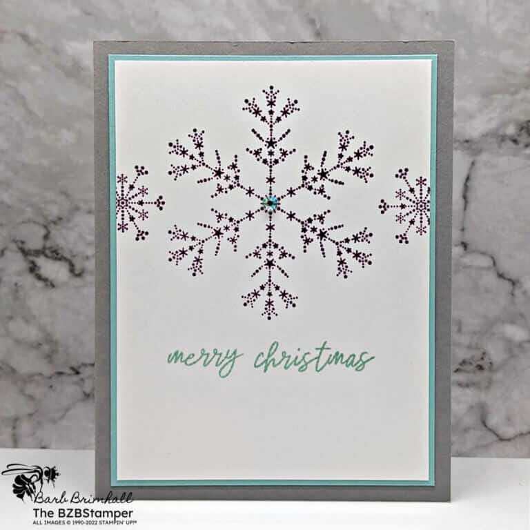 Handmade Christmas Card featuring Snowflakes You Can Make in 5 Minutes