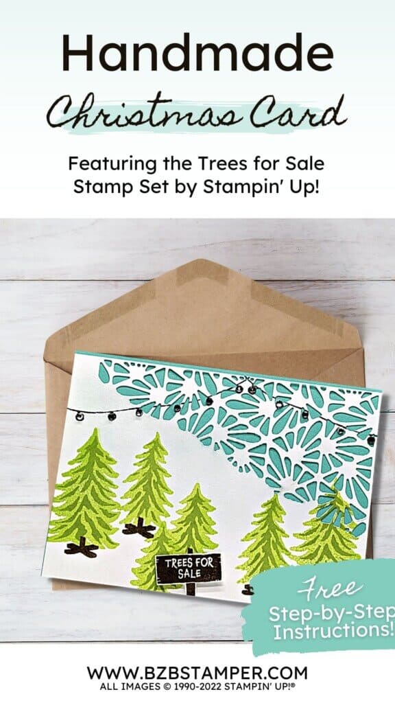 Handmade Christmas Card featuring the Trees for Sale Stamp Set