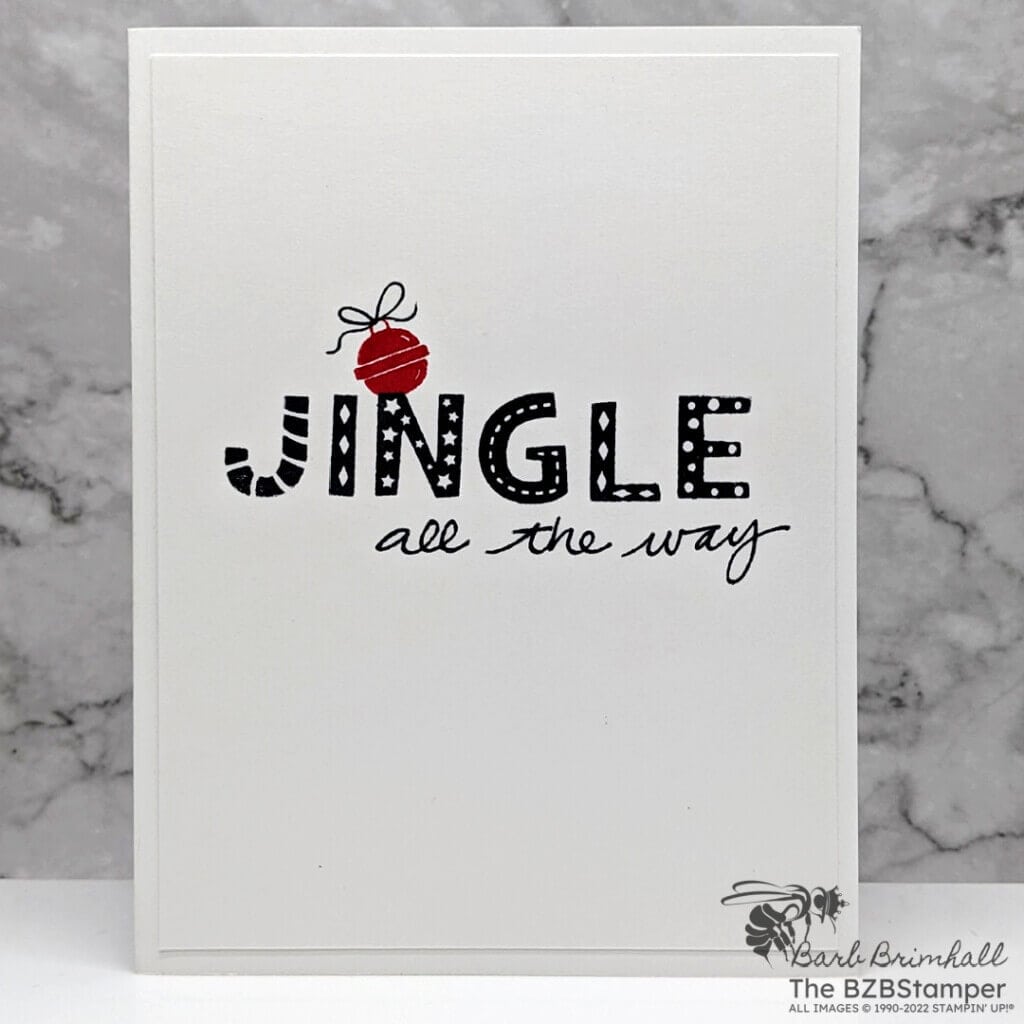 Jingle, Jingle, Jingle Stamp Set handmade Christmas Card