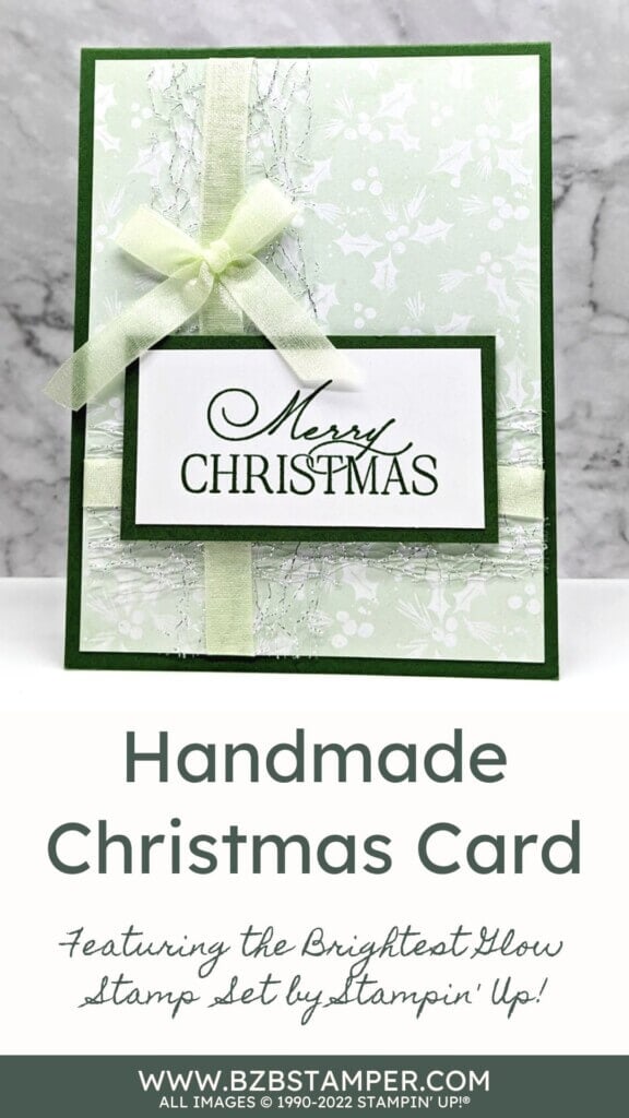 Brightest Glow Stamp Set Elegant Handmade Christmas Card