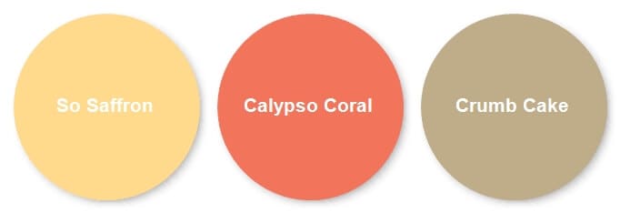 Stampin Up Colors in So Saffron, Calypso Coral and Crumb Cake or Kraft