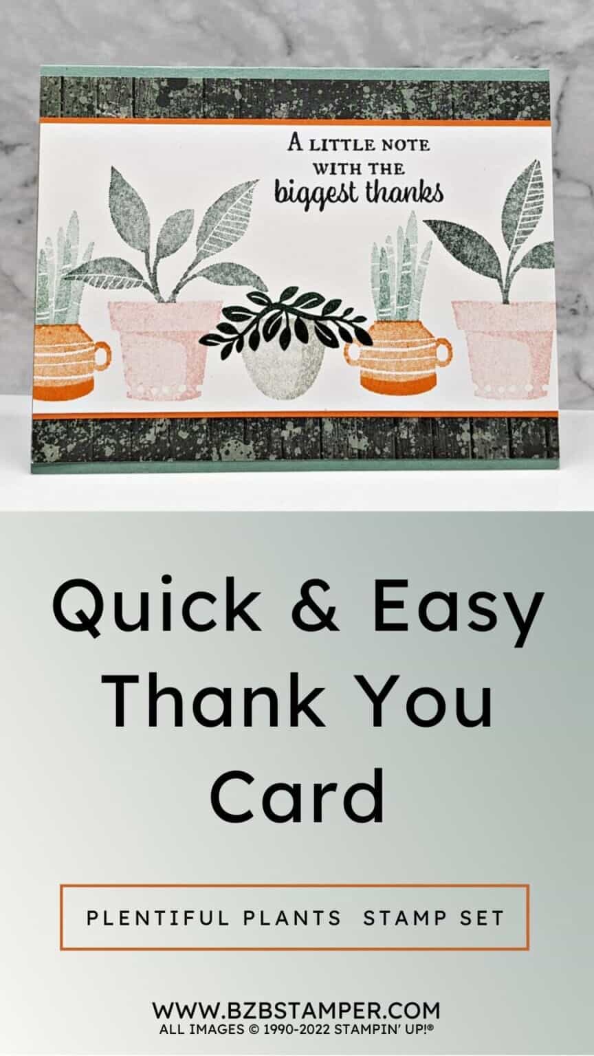 Plentiful Plants Thank You Card - Barb Brimhall, The BZBStamper