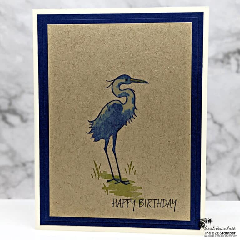 Heron Habitat Masculine Birthday Card