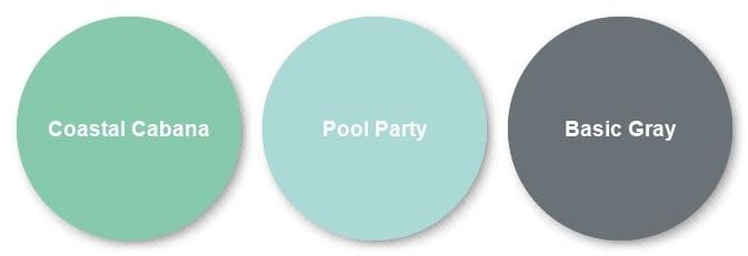 stampin up color combo 120722 stampin up coastal cabana pool party basic gray