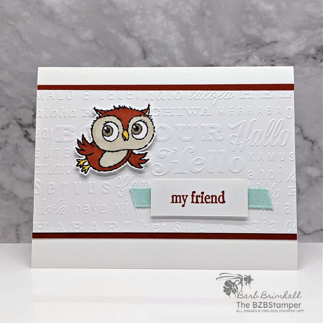 DIY Card featuring the Adorable Owls Stamp Set