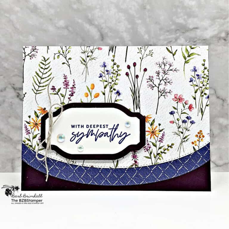 Beautiful Handmade Floral Sympathy Card