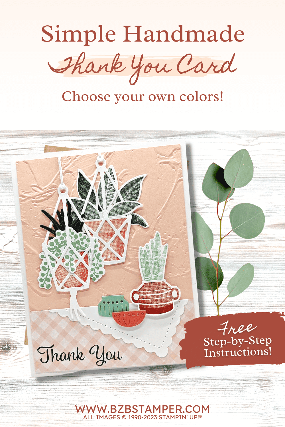 Plentiful Plants Thank You Card - Barb Brimhall, The BZBStamper