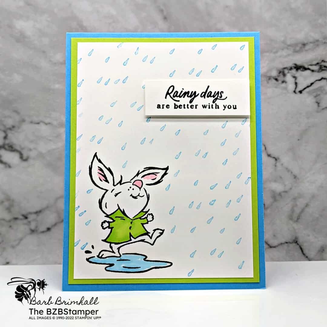 Easy Playing In The Rain Greeting Card