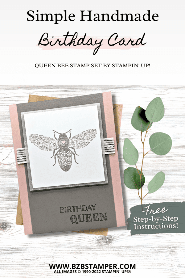 Elegant Queen Bee Birthday Card - Barb Brimhall, The BZBStamper