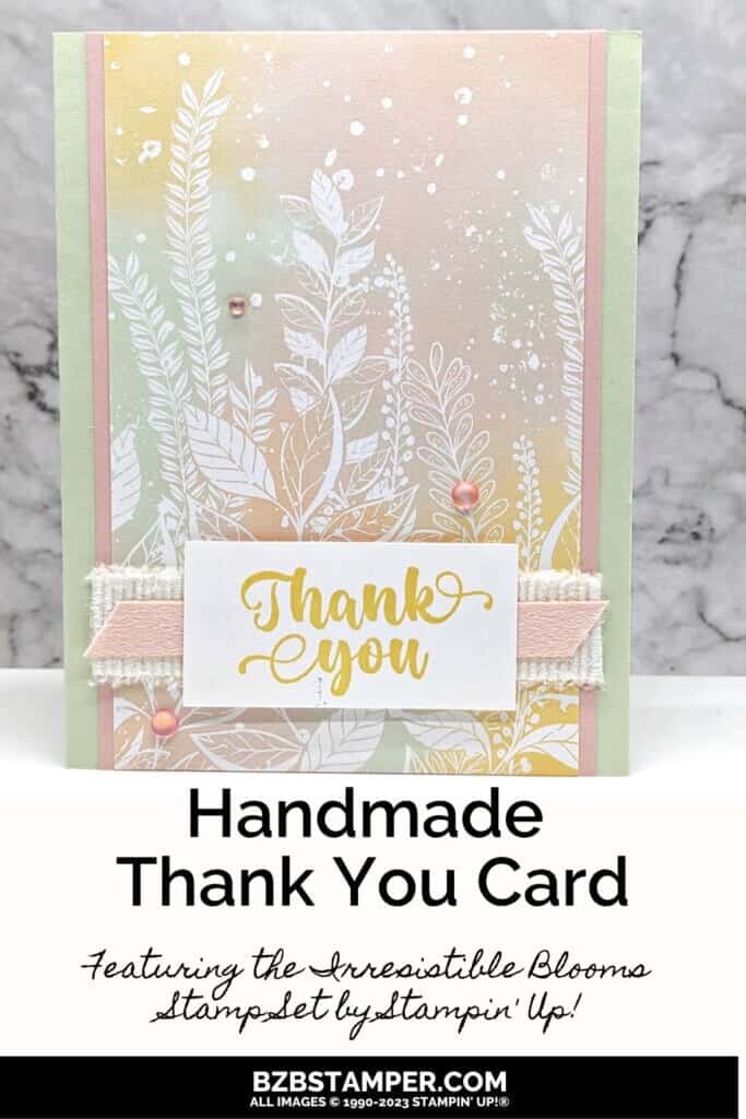 5 Minute Card Using Hello Irresistible Paper in yellow, light green and pink with pretty paper.
