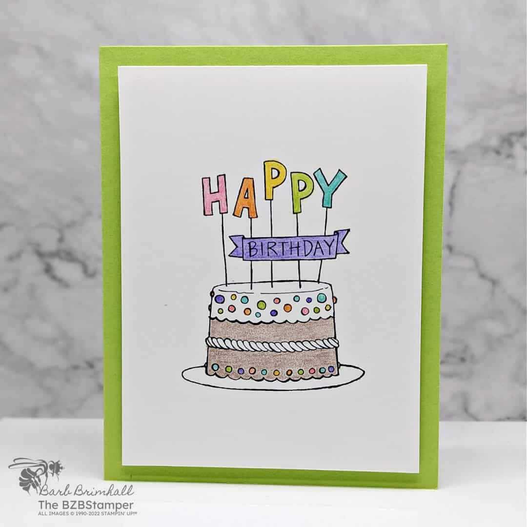 Colorful Handmade Birthday Card