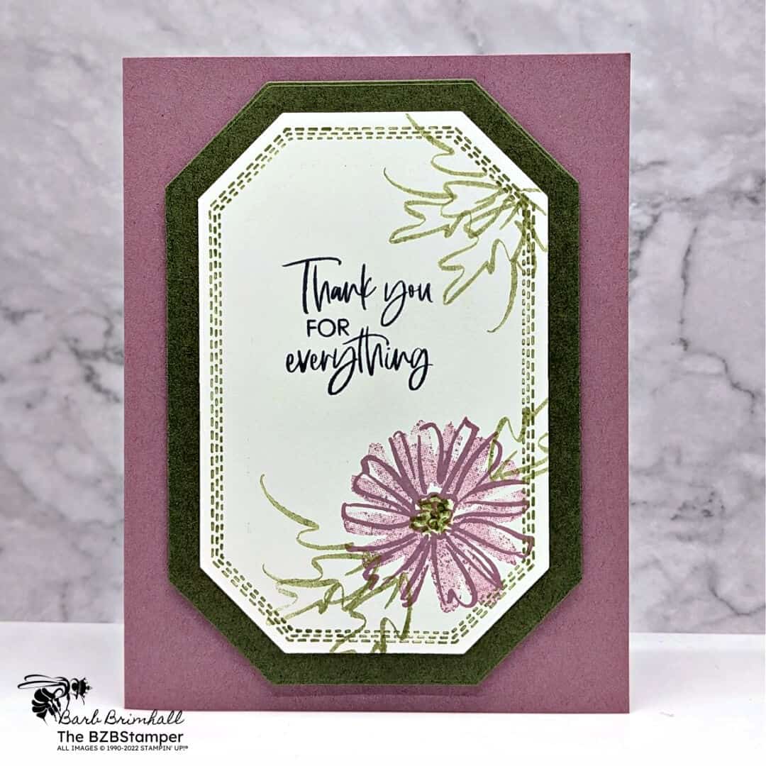 Thank You Card using the Color & Contour Stamp Set