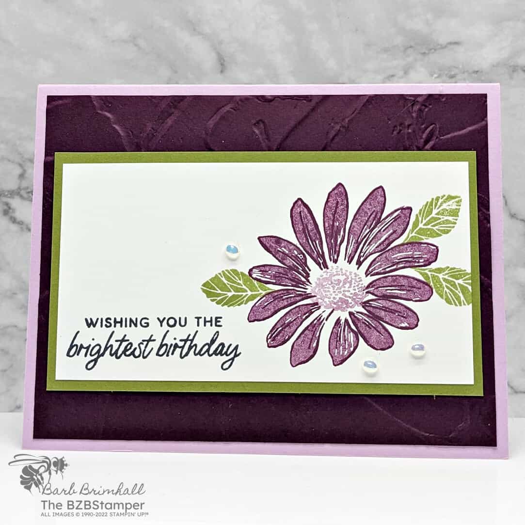 Floral Birthday Card using the Cheerful Daisies Stamp Set