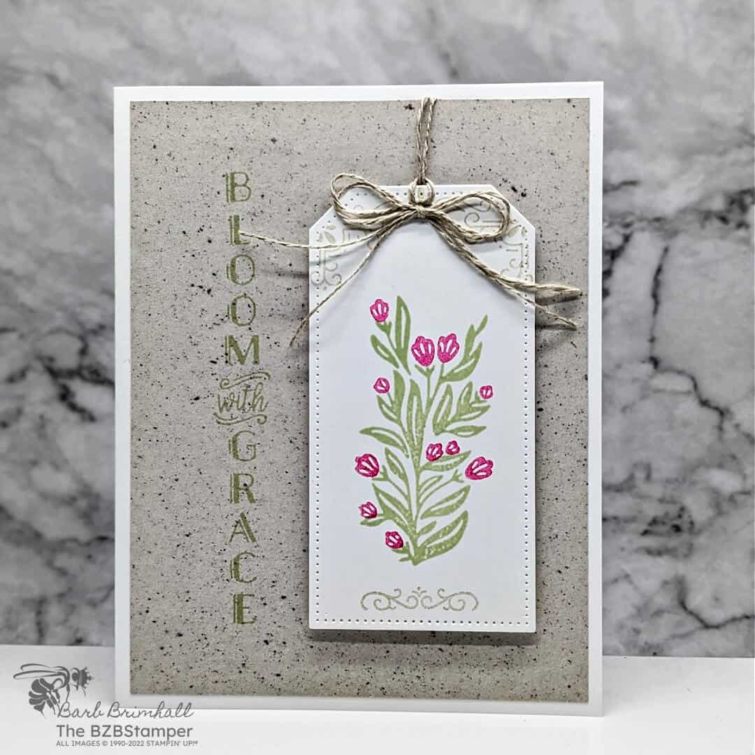 Handmade Card using the Vertical Blooms Stamp Set