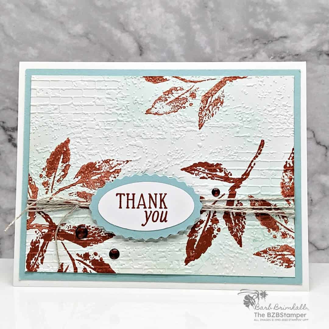 Thank You Card Using the Ink and Tiled Stamp Set
