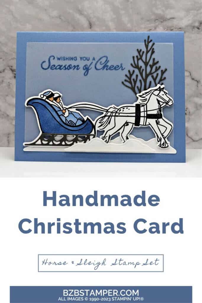 Horse and Sleigh Bundle featuring a winter scene in shades of blue and black.