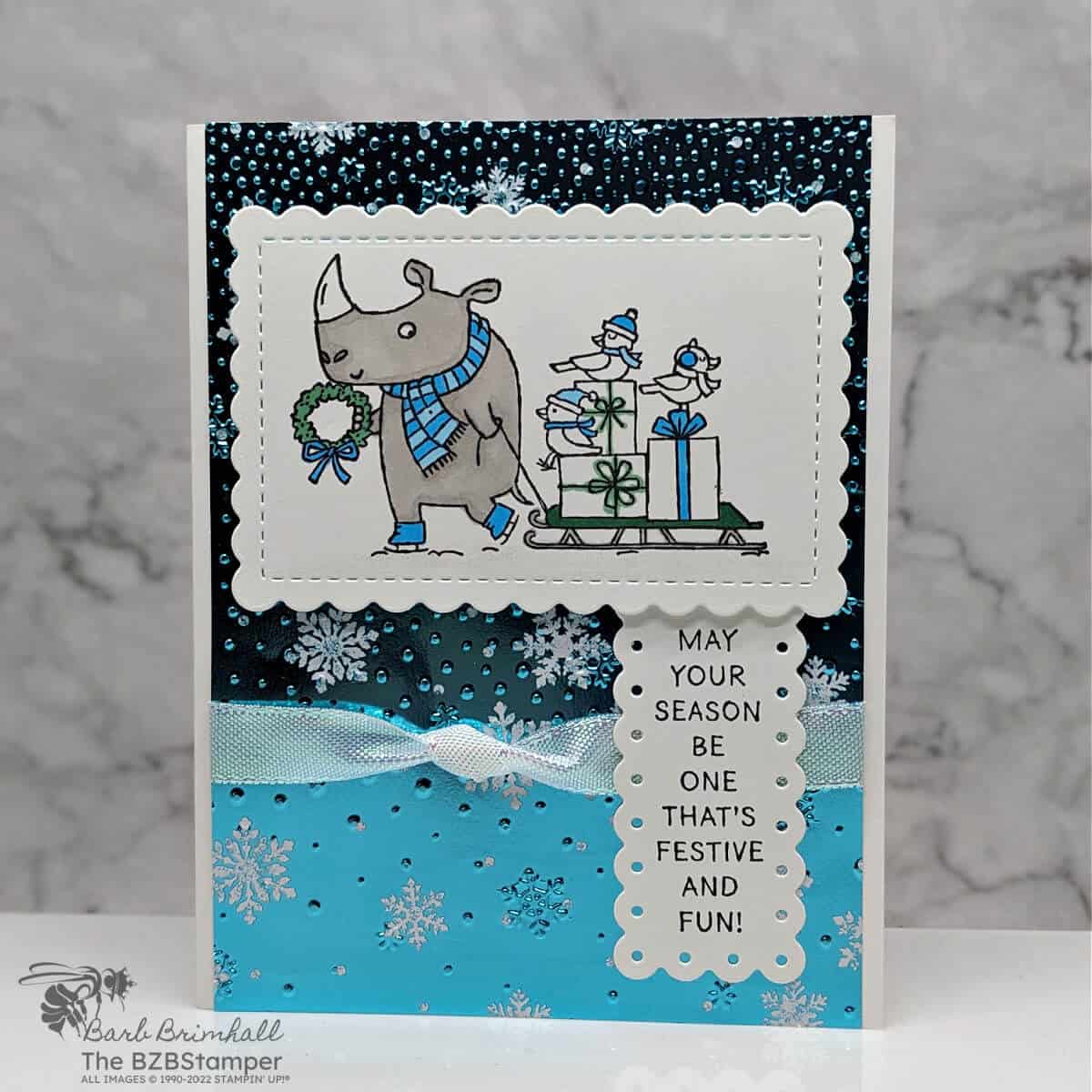 Adorable Christmas Card using the Festive and Fun Stamp Set by Stampin’ Up!