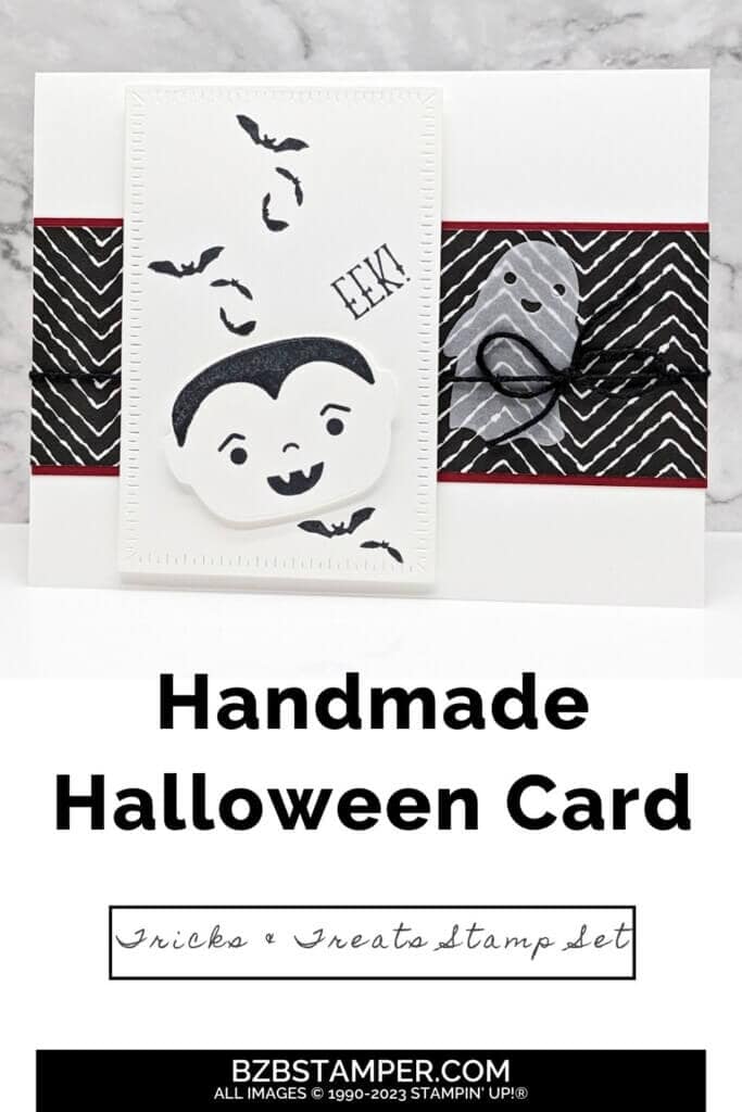 Halloween Fun with the Tricks and Treats Stamp Set featuring a baby dracula and a fun ghost. Eek!