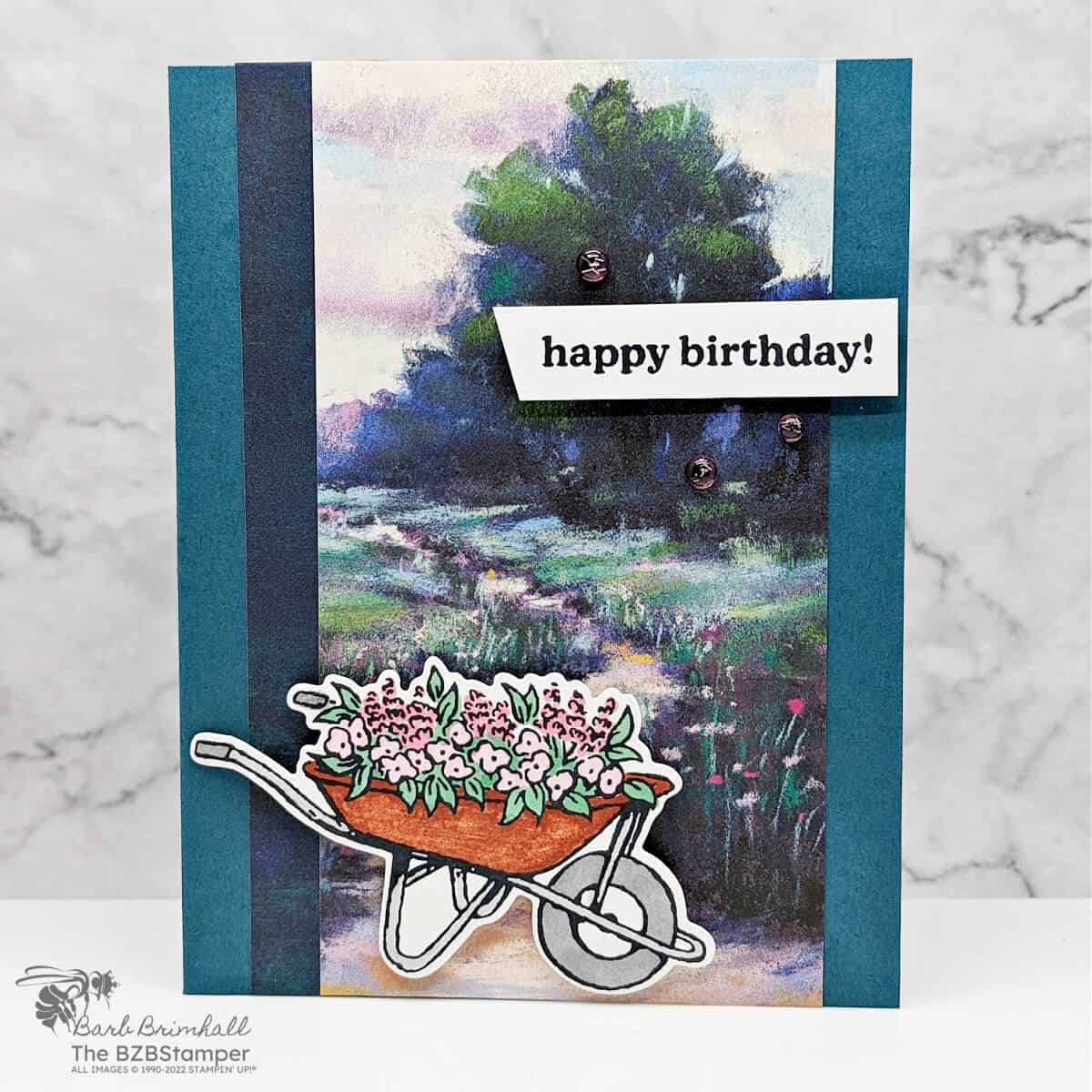 Garden Meadow Handmade Birthday Card