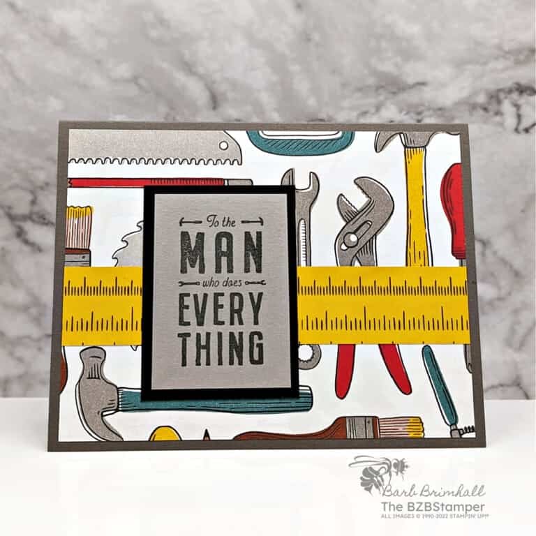 Handmade Card Ideas for Men 1 Handmade Card Idea for Men featuring tools and a tape measure
