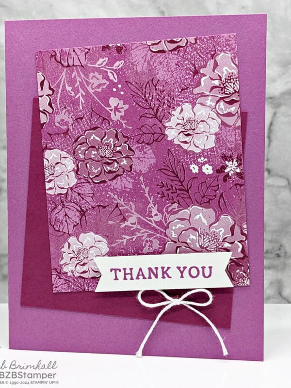 5 Minute Thank You Card Using Card Sketch 1