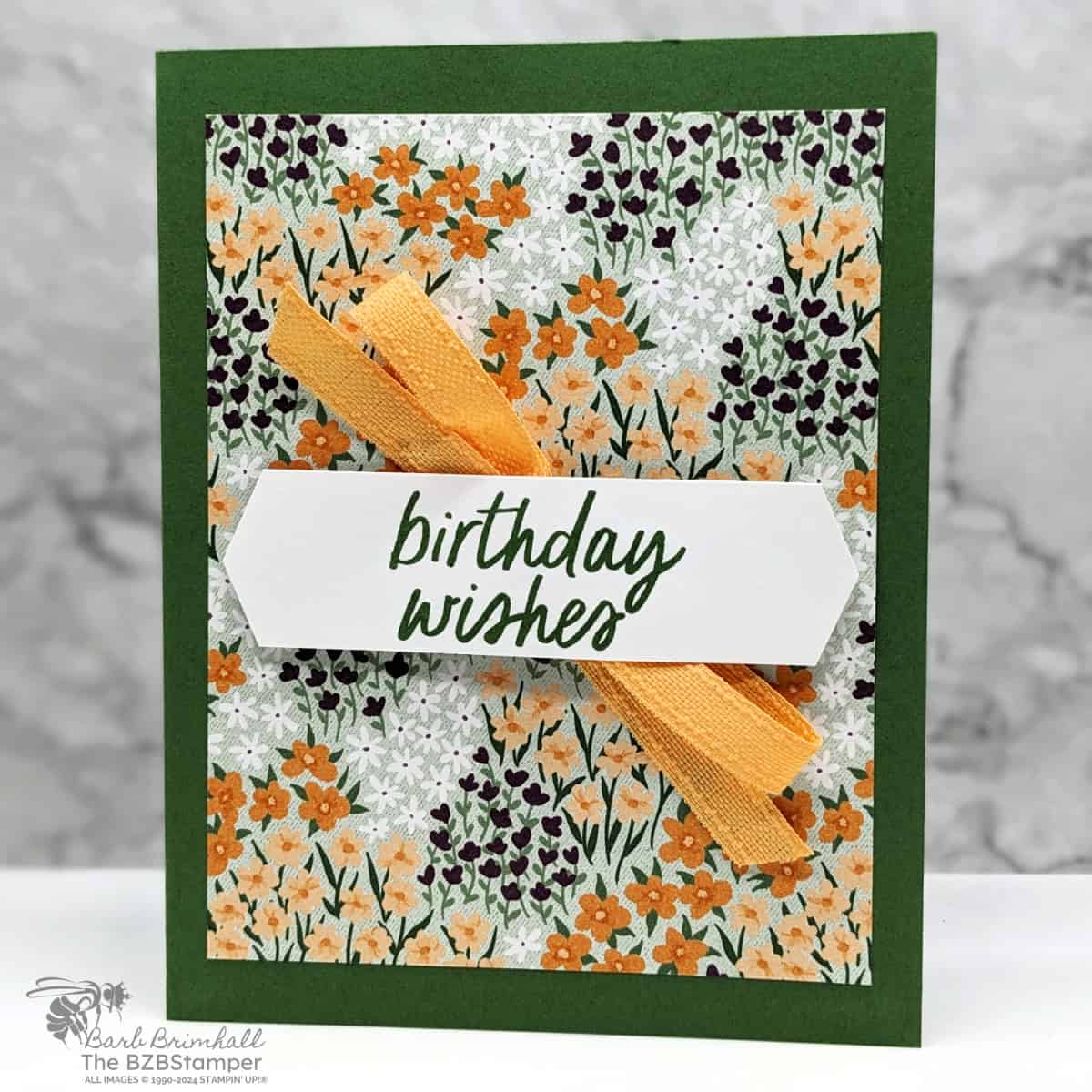 5 Minute Floral Birthday Card Using Card Sketch 2