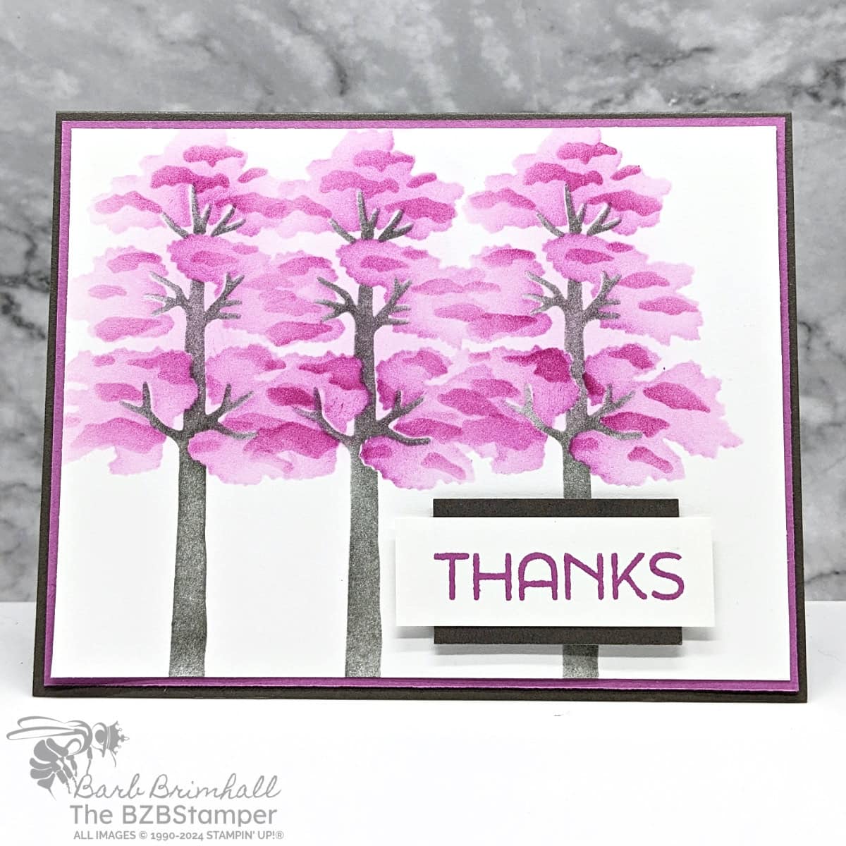 Thank You Card Using the Frosted Forest Masks