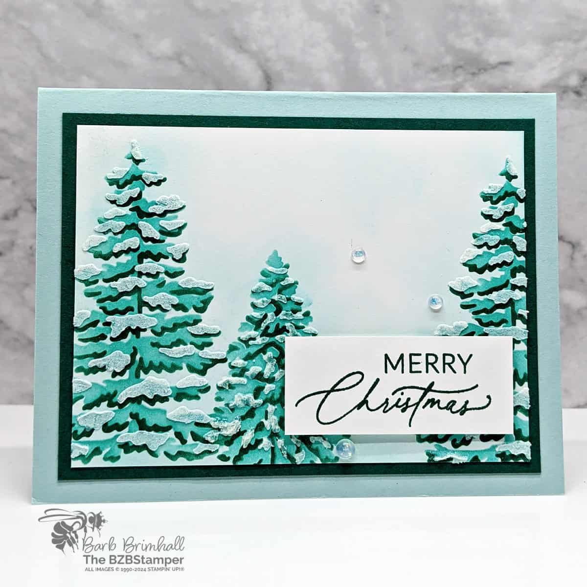 3 Cards Using the Frosted Forest Decorative Masks