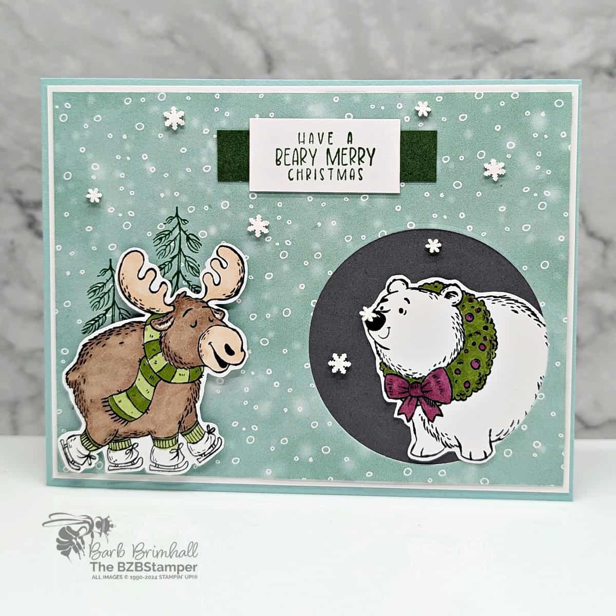 3 Cards using the Christmas Friends Bundle